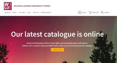 Wilfrid Laurier University Press website lets small team to do big things online