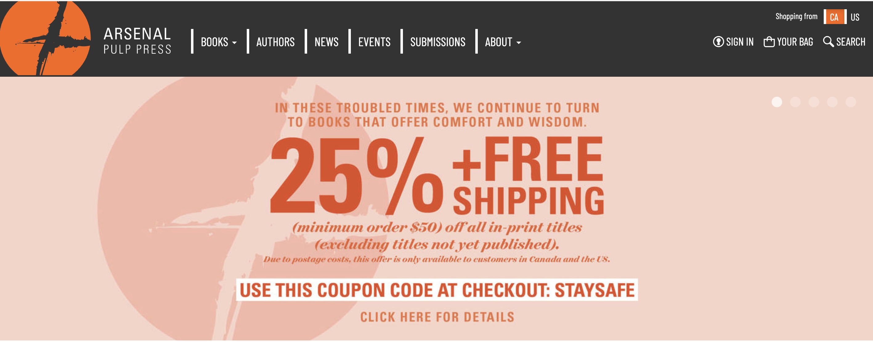 Arsenal Pulp homepage