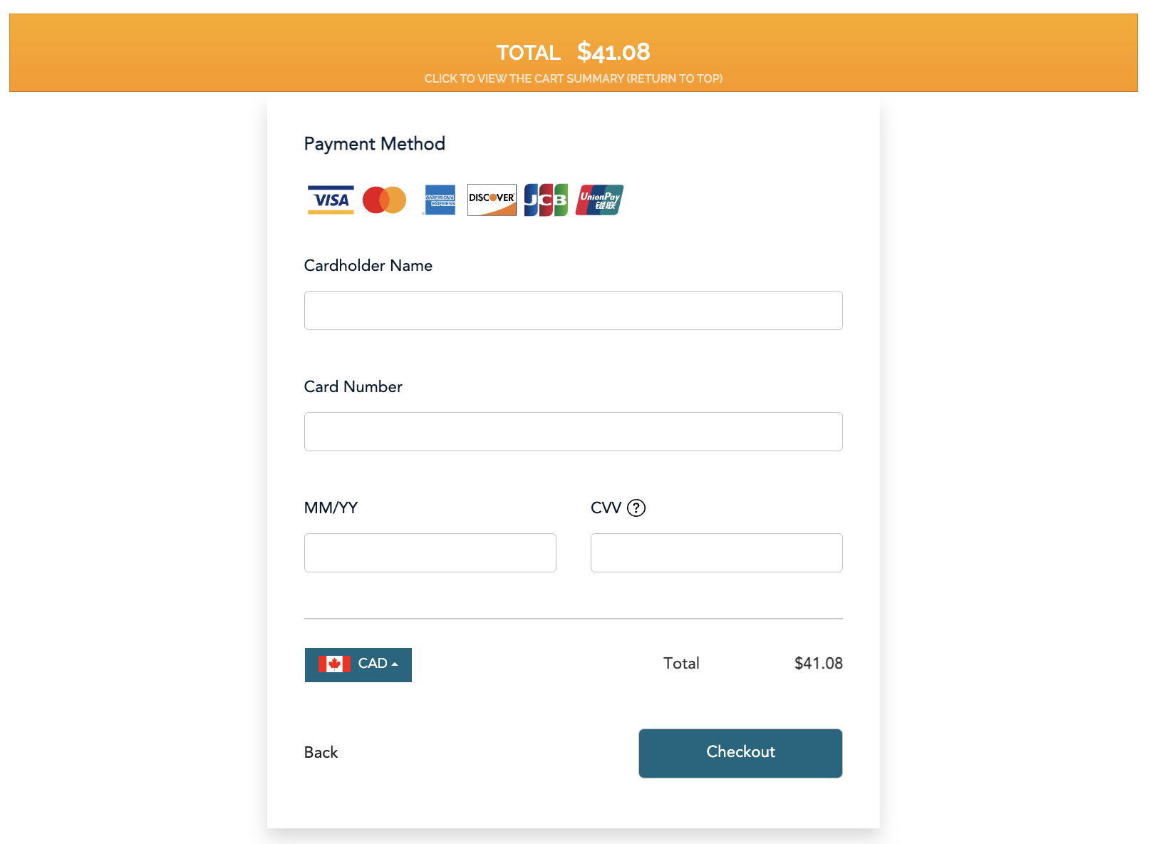 ReaderBound checkout page