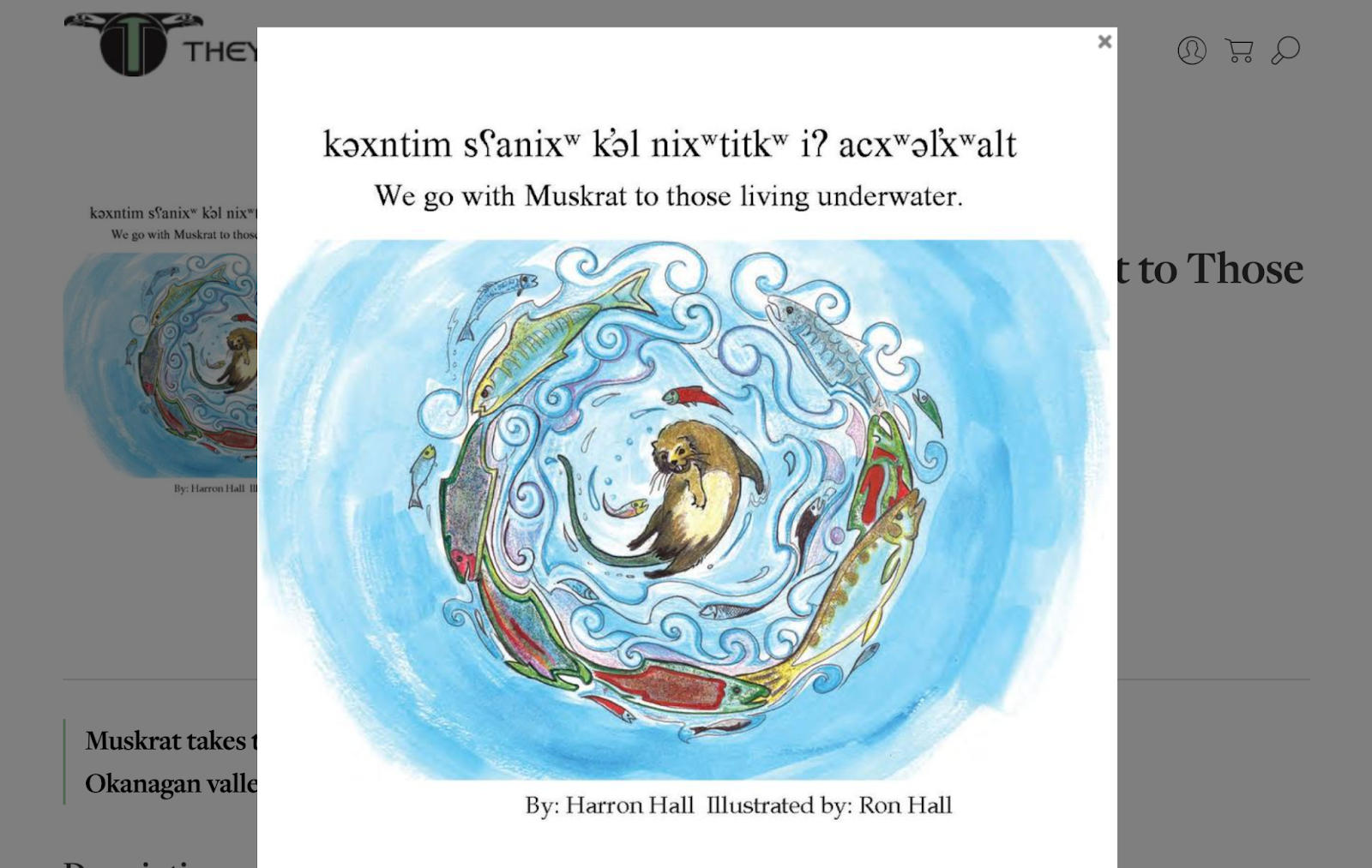 Screenshot of a Theytus book page